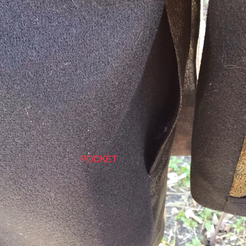 Ali Miles Black Patchwork Button-Front Coat with … - image 9